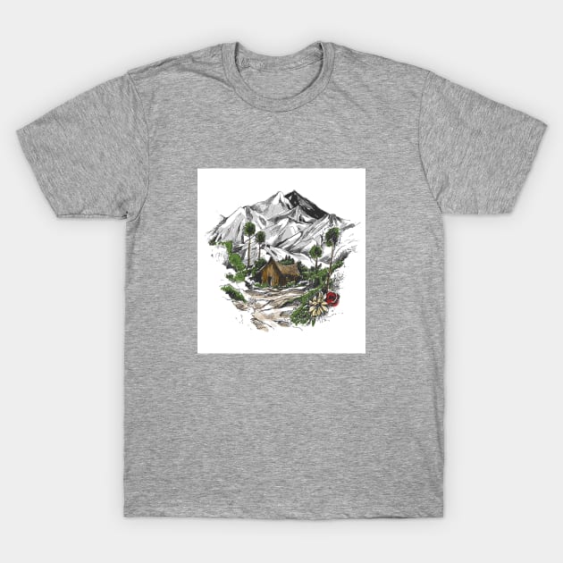 Nature sketch T-Shirt by NBMSSILKSAREE 